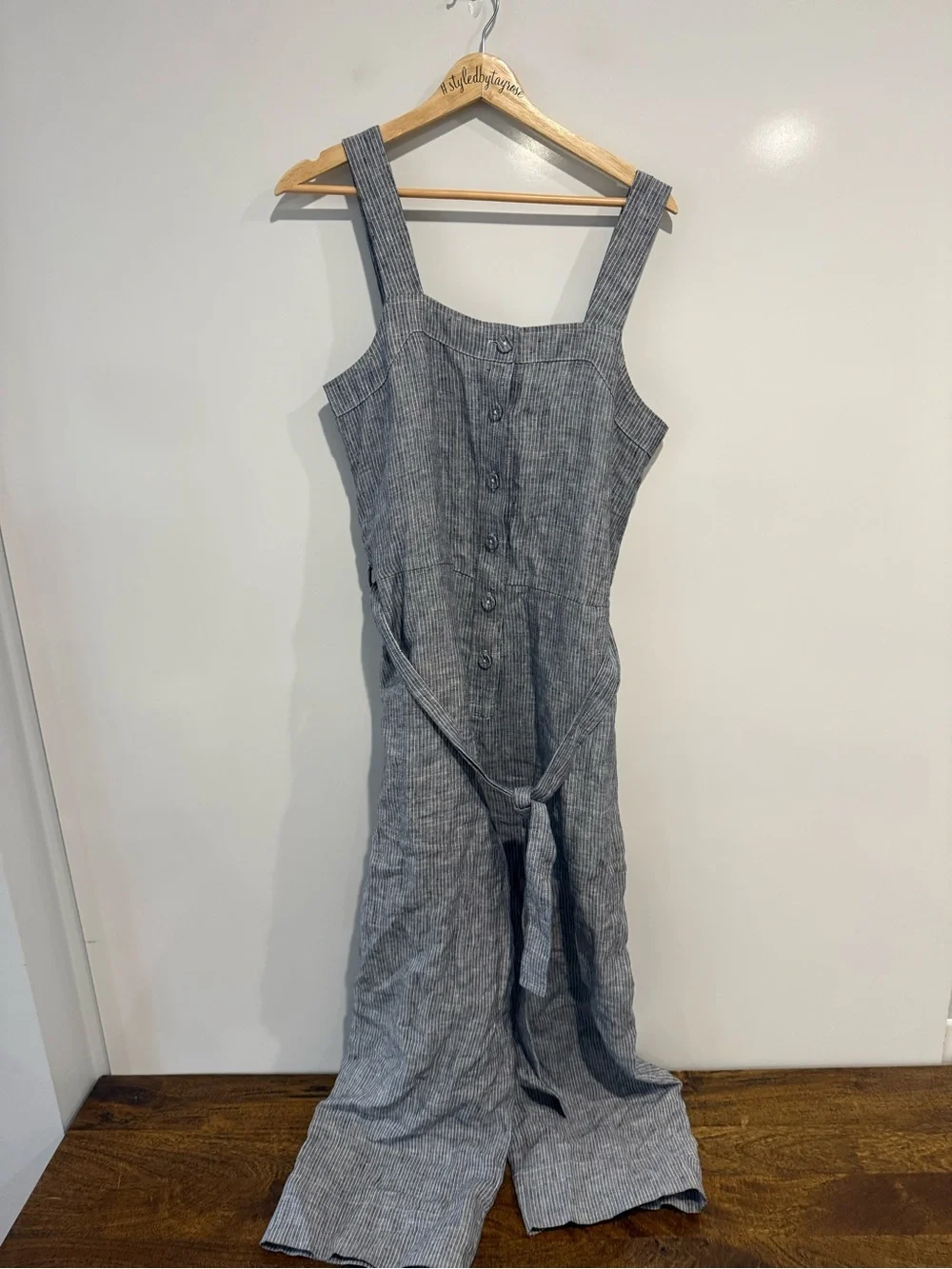 Everlane Linen Striped Jumpsuit